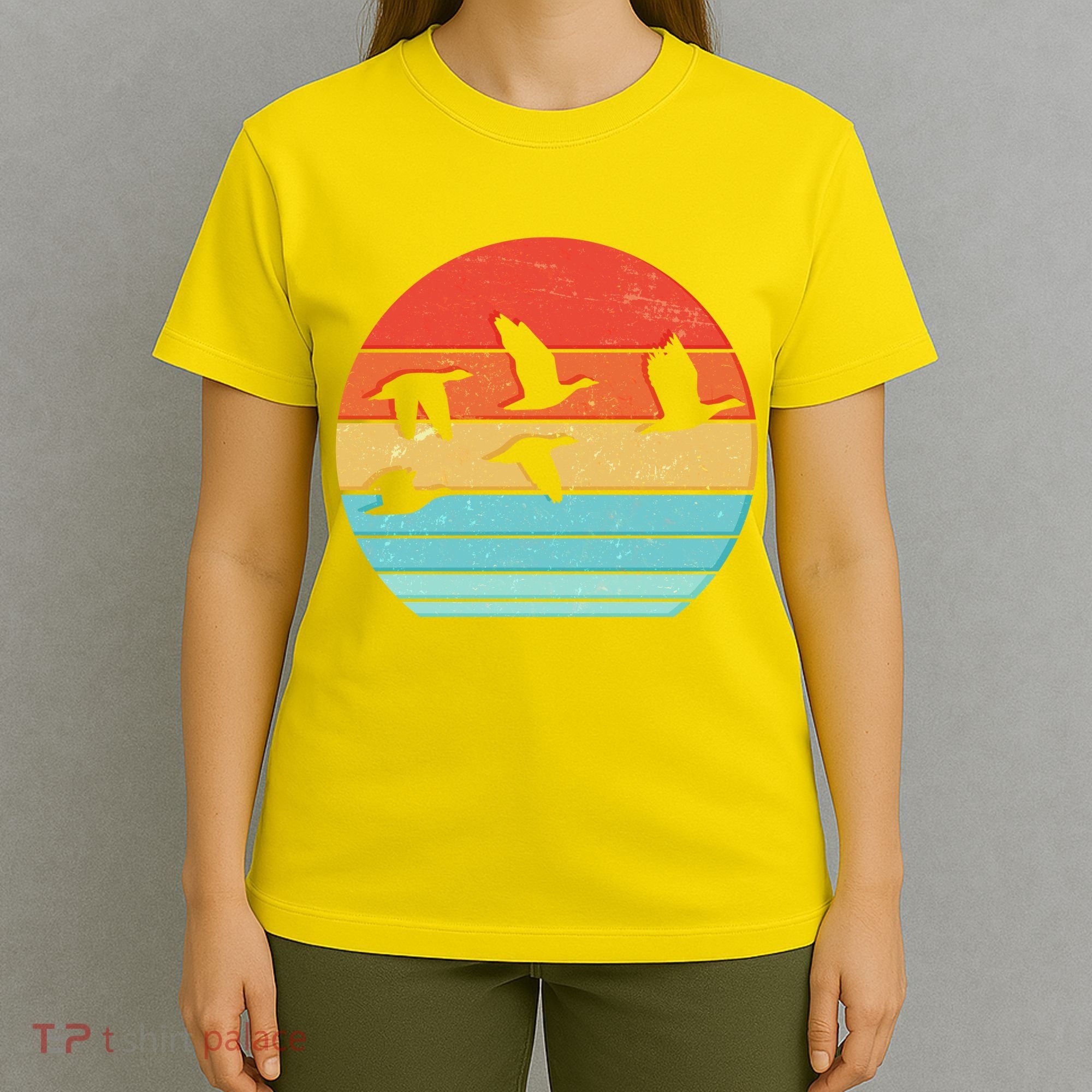 Retro Duck Hunting Sunset T-Shirt