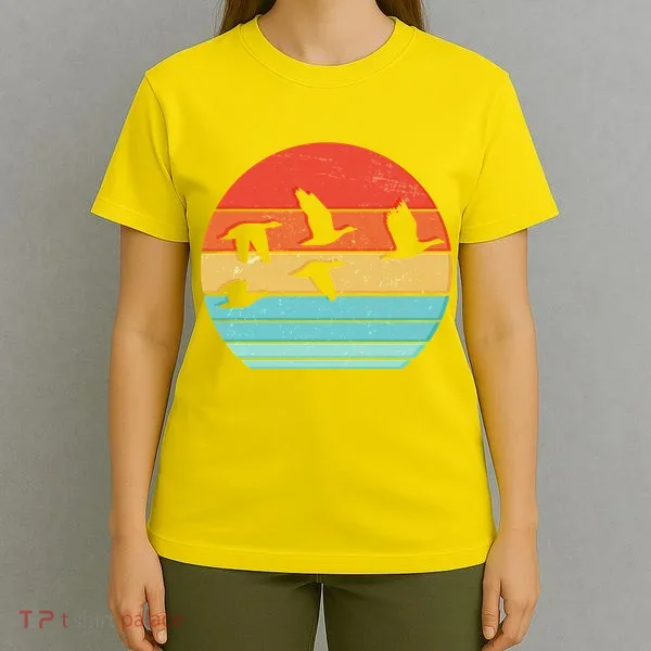 Retro Duck Hunting Sunset T-Shirt