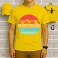 Retro Duck Hunting Sunset T-Shirt thumb 6