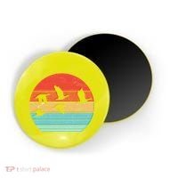 Retro Duck Hunting Sunset Magnet thumb 0