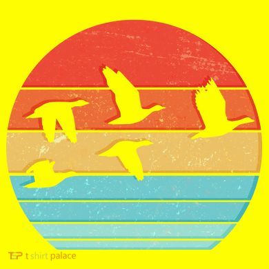 Retro Duck Hunting Sunset Magnet