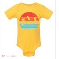 Retro Duck Hunting Sunset Baby Bodysuit thumb 0