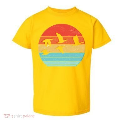 Retro Duck Hunting Sunset Toddler T-Shirt