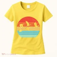 Retro Duck Hunting Sunset Women's T-Shirt thumb 0