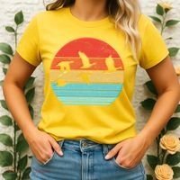 Retro Duck Hunting Sunset Women's T-Shirt thumb 2