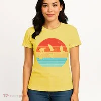 Retro Duck Hunting Sunset Women's T-Shirt thumb 4
