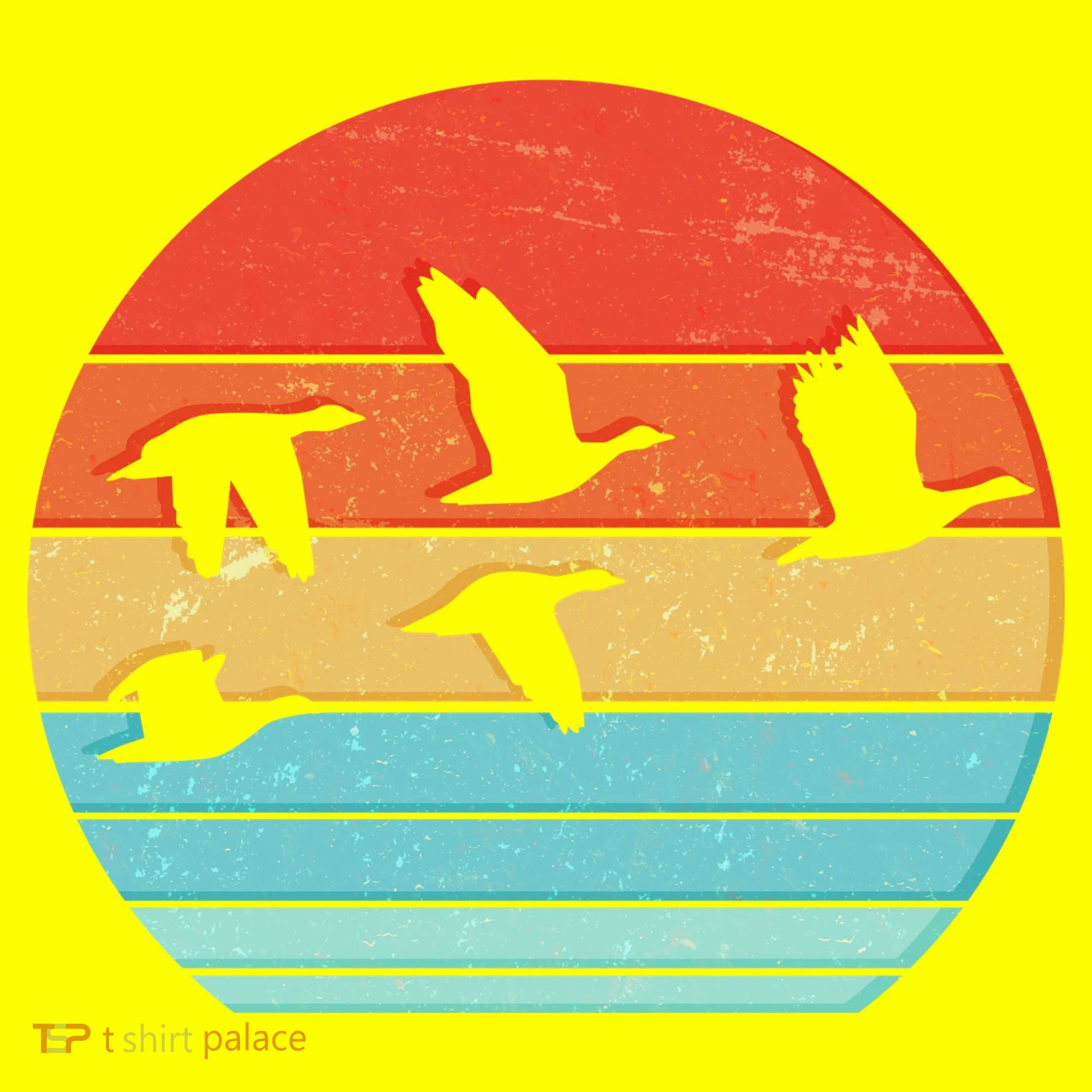 Retro Duck Hunting Sunset Women's T-Shirt