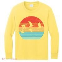 Retro Duck Hunting Sunset Kids Long Sleeve Shirt thumb 0