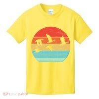 Retro Duck Hunting Sunset Kids T-Shirt thumb 0