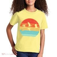 Retro Duck Hunting Sunset Kids T-Shirt thumb 2