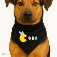 Retro Easter Egg Hunt Game USA-Made Doggie Bandana thumb 1