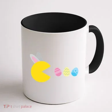Retro Easter Egg Hunt Game Coffee Mug back