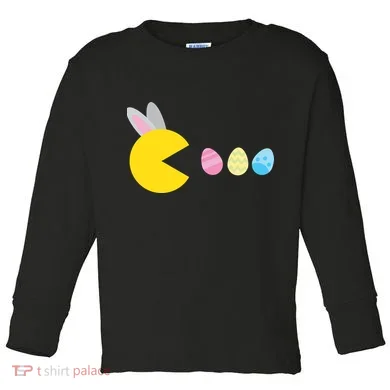 Retro Easter Egg Hunt Game Toddler Long Sleeve