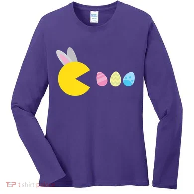 Retro Easter Egg Hunt Game Women's Long Sleeve Shirt