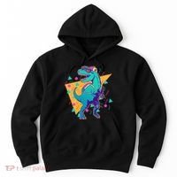 Retro Eighties Nineties Back to School TRex Dinosaur Hoodie thumb 0