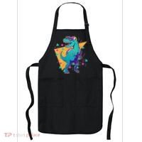 Retro Eighties Nineties Back to School TRex Dinosaur Apron thumb 0