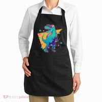 Retro Eighties Nineties Back to School TRex Dinosaur Apron thumb 2