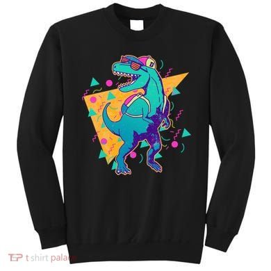 Retro Eighties Nineties Back to School TRex Dinosaur Sweatshirt