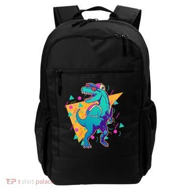 Retro Eighties Nineties Back to School TRex Dinosaur Backpack