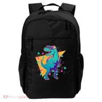 Retro Eighties Nineties Back to School TRex Dinosaur Backpack thumb 0
