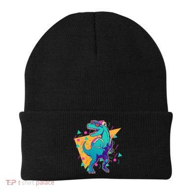Retro Eighties Nineties Back to School TRex Dinosaur Beanie