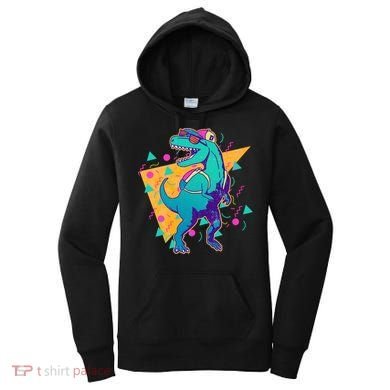 Retro Eighties Nineties Back to School TRex Dinosaur Women's Hoodie