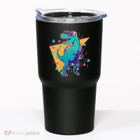 Retro Eighties Nineties Back to School TRex Dinosaur Tumbler thumb 0