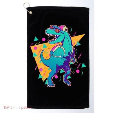 Retro Eighties Nineties Back to School TRex Dinosaur Golf Towel
