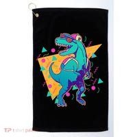 Retro Eighties Nineties Back to School TRex Dinosaur Golf Towel thumb 0