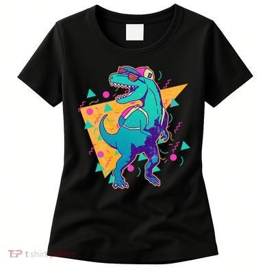 Retro Eighties Nineties Back to School TRex Dinosaur Women's T-Shirt