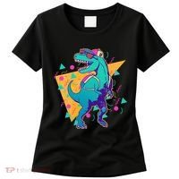 Retro Eighties Nineties Back to School TRex Dinosaur Women's T-Shirt thumb 0
