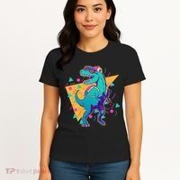Retro Eighties Nineties Back to School TRex Dinosaur Women's T-Shirt thumb 4