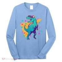 Retro Eighties Nineties Back to School TRex Dinosaur Long Sleeve Shirt thumb 0