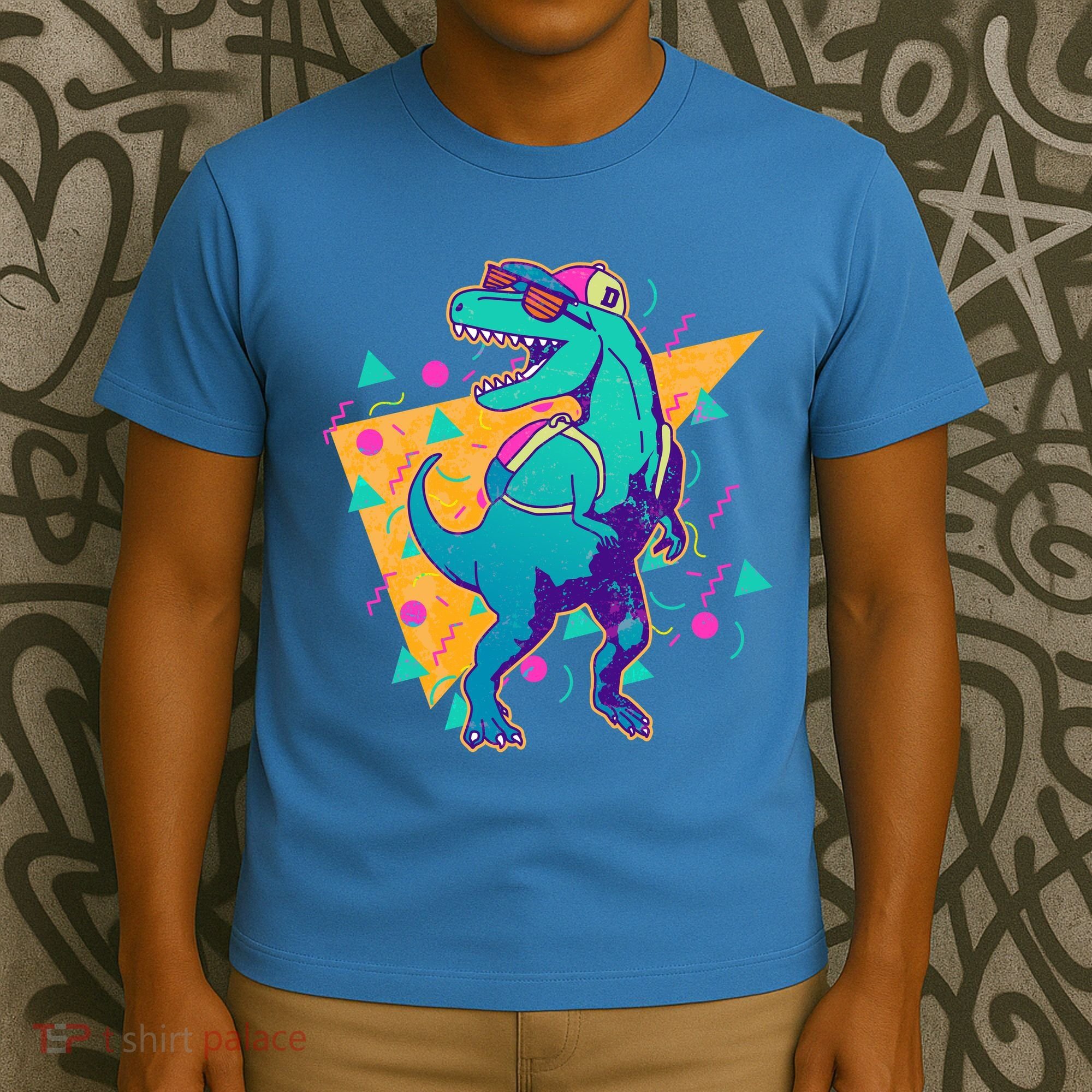 Retro Eighties Nineties Back to School TRex Dinosaur T-Shirt