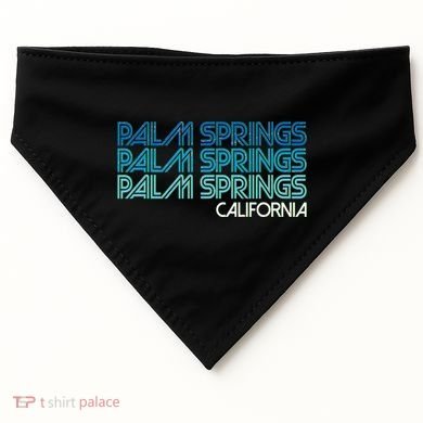 Retro Eighties Palm Springs California  USA-Made Doggie Bandana