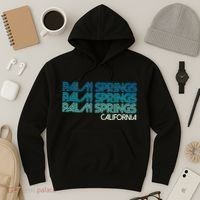 Retro Eighties Palm Springs California  Hoodie thumb 3