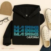 Retro Eighties Palm Springs California  Hoodie thumb 4