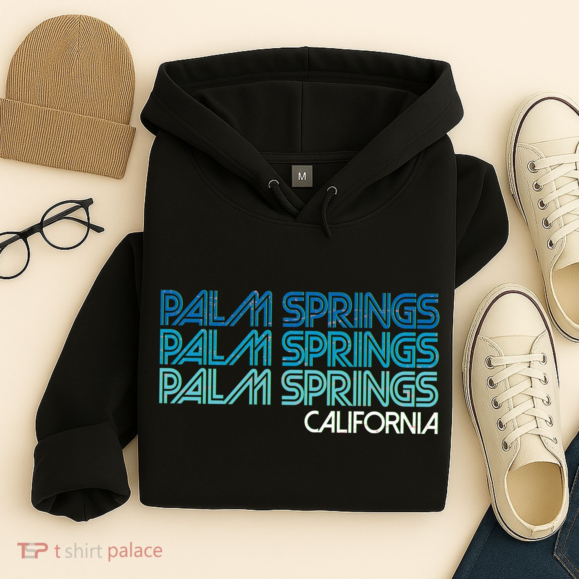 Retro Eighties Palm Springs California  Hoodie