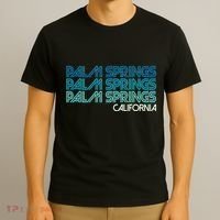 Retro Eighties Palm Springs California  T-Shirt thumb 3
