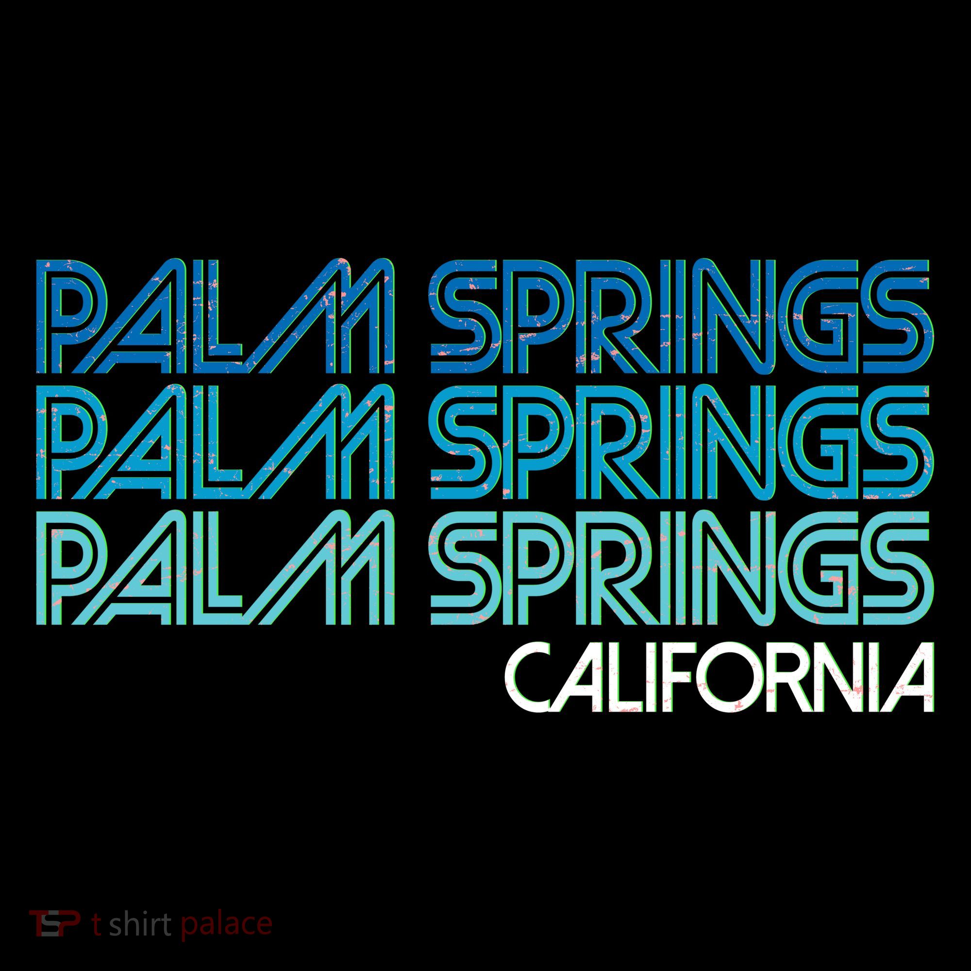 Retro Eighties Palm Springs California  Ornament
