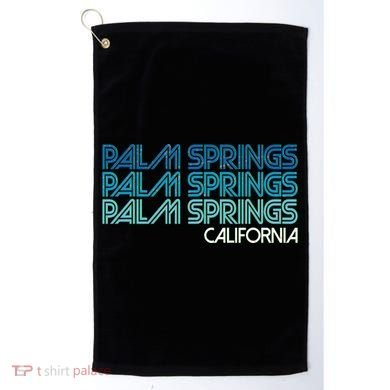 Retro Eighties Palm Springs California  Golf Towel