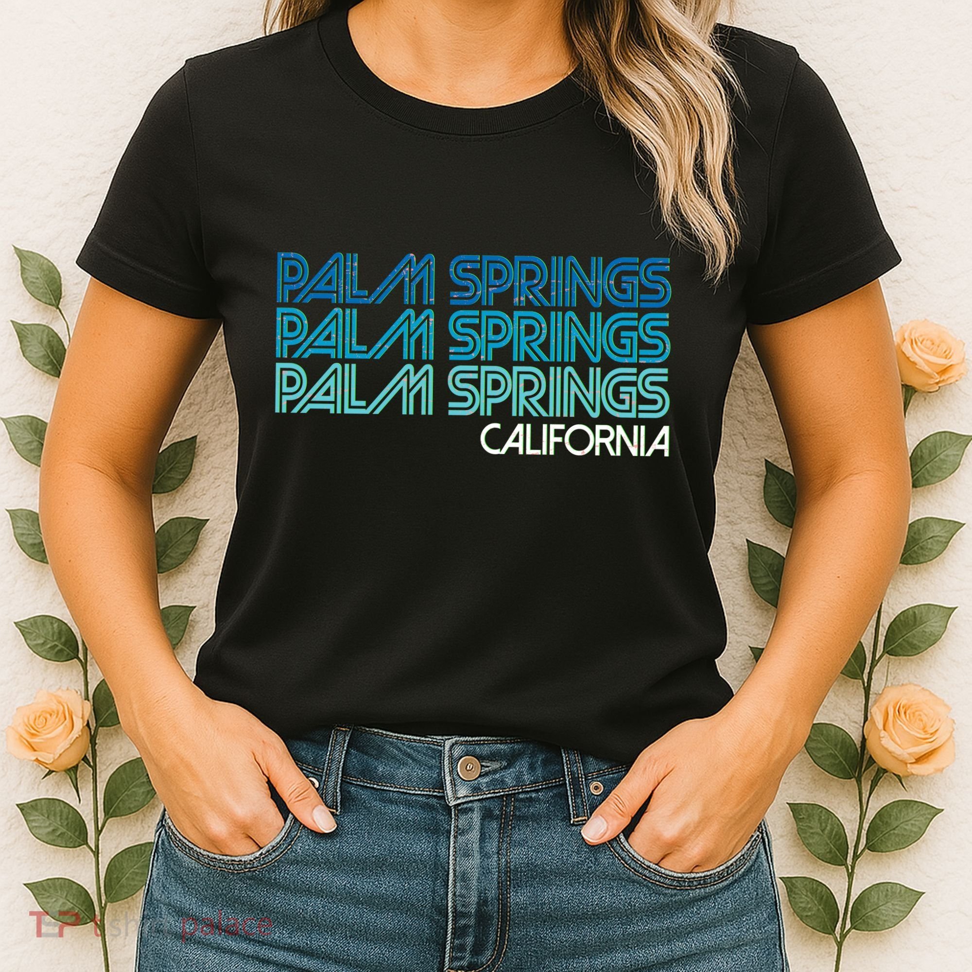 Retro Eighties Palm Springs California  Women's T-Shirt