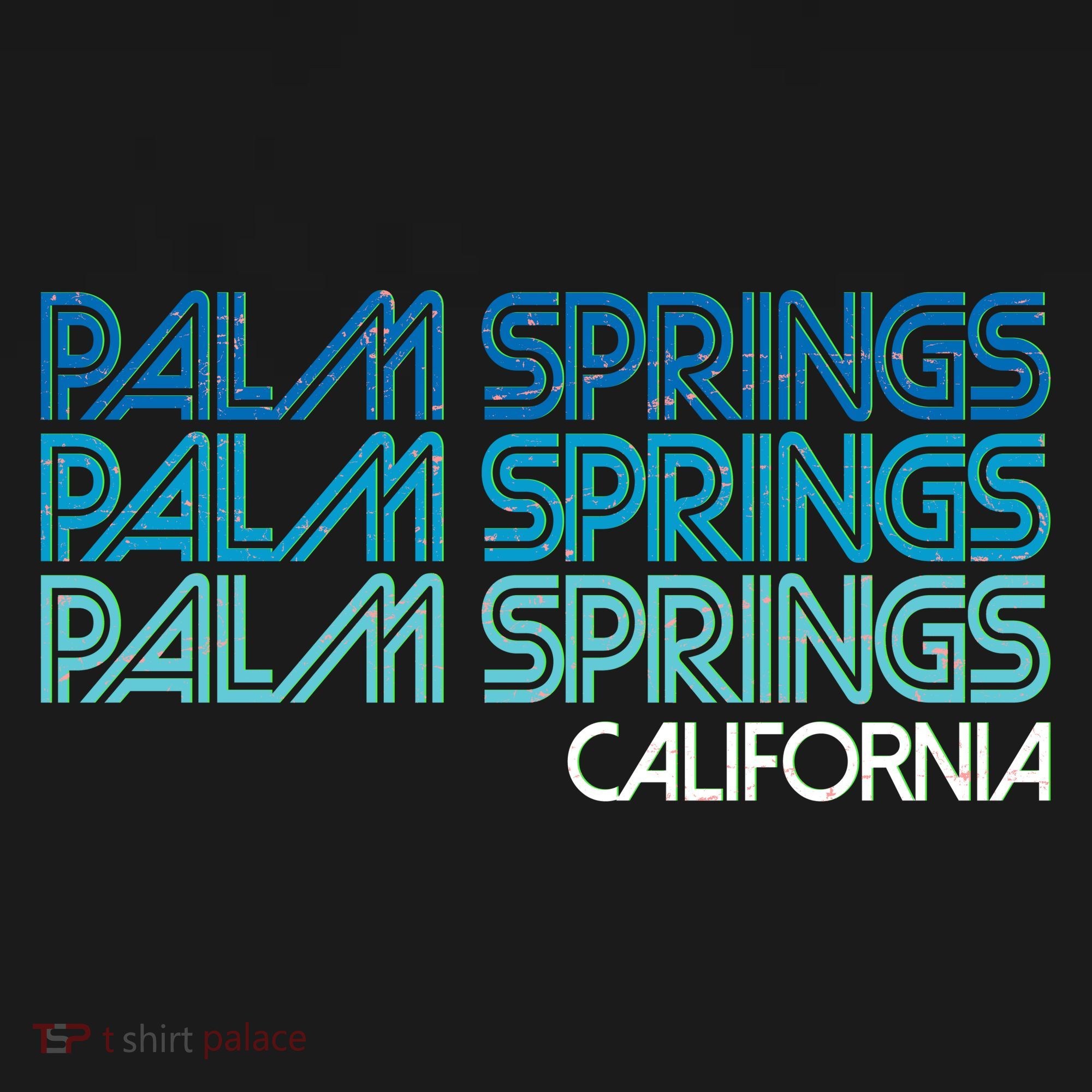 Retro Eighties Palm Springs California  Women's T-Shirt