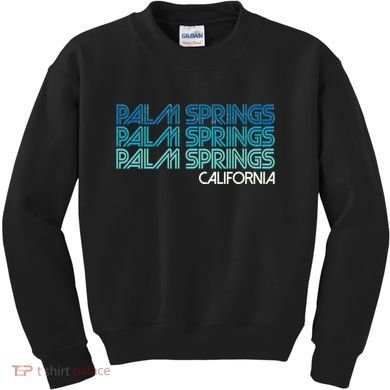 Retro Eighties Palm Springs California  Kids Sweatshirt