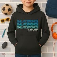 Retro Eighties Palm Springs California  Kids Hoodie thumb 2