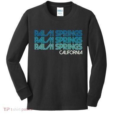 Retro Eighties Palm Springs California  Kids Long Sleeve Shirt