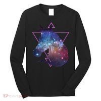 Retro Eighties Polygon Galaxy Unicorn Long Sleeve Shirt thumb 0