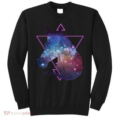 Retro Eighties Polygon Galaxy Unicorn Sweatshirt