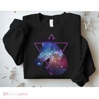 Retro Eighties Polygon Galaxy Unicorn Sweatshirt thumb 2
