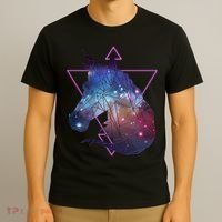 Retro Eighties Polygon Galaxy Unicorn T-Shirt thumb 3